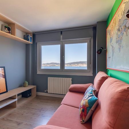 Apartamento Vistas Ria Con Parking Vigo Kültér fotó